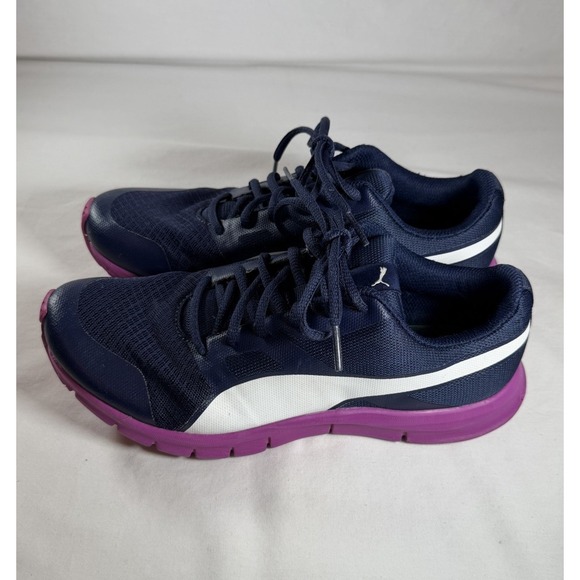 Puma Navy White Pink Women's 8.5 Mesh Soft Foam Comfort Insert Running Shoes - Picture 4 of 8